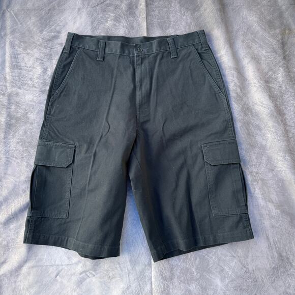 Men's Dickies Navy Blue 6-Pocket Long Utility Skate Cargo Work Shorts Sz 32 x 13 - Picture 1 of 6